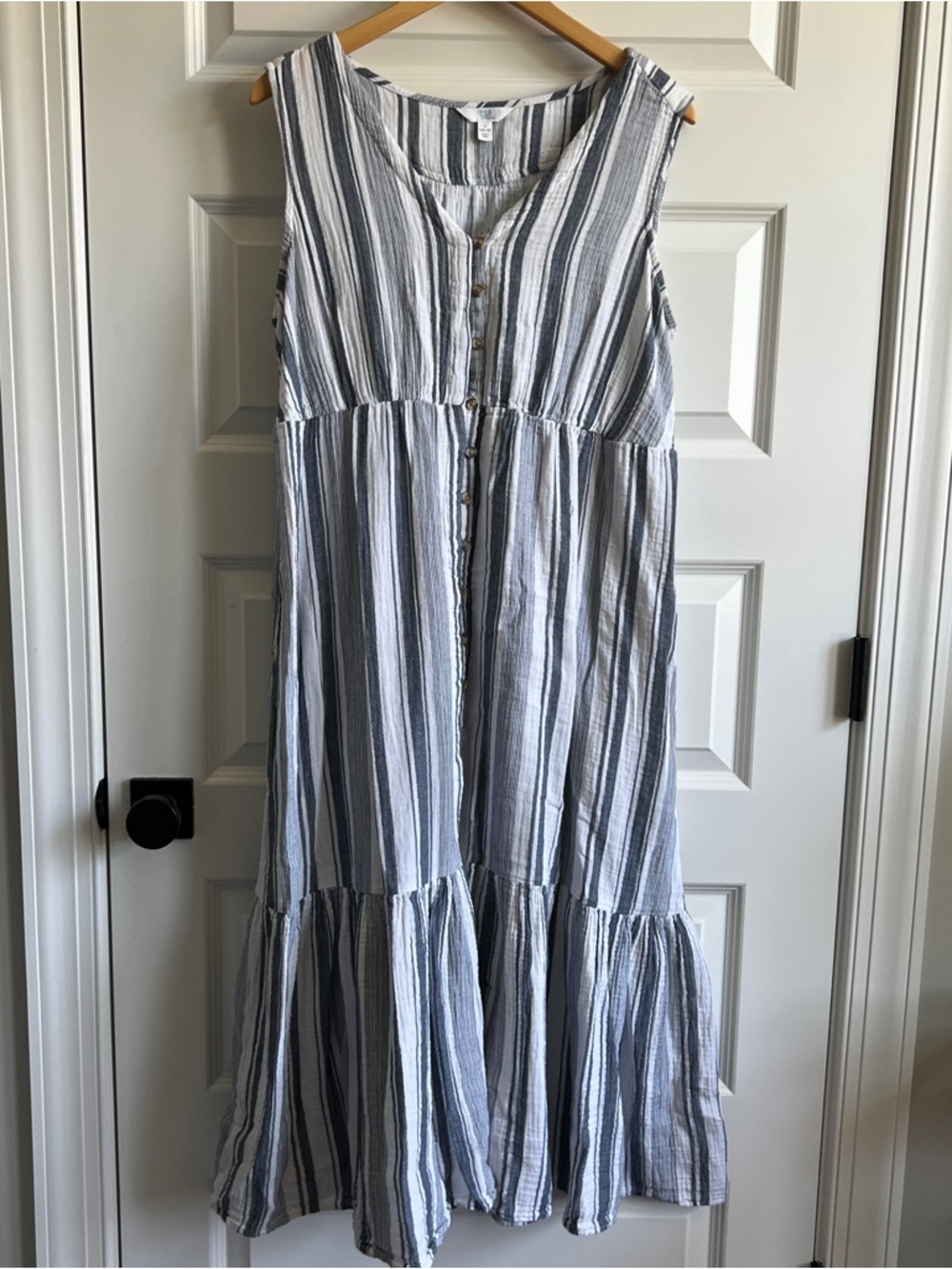 TIME and TRU Cotton Coastal Cowgirl Maxi Stripe Large 12-14
